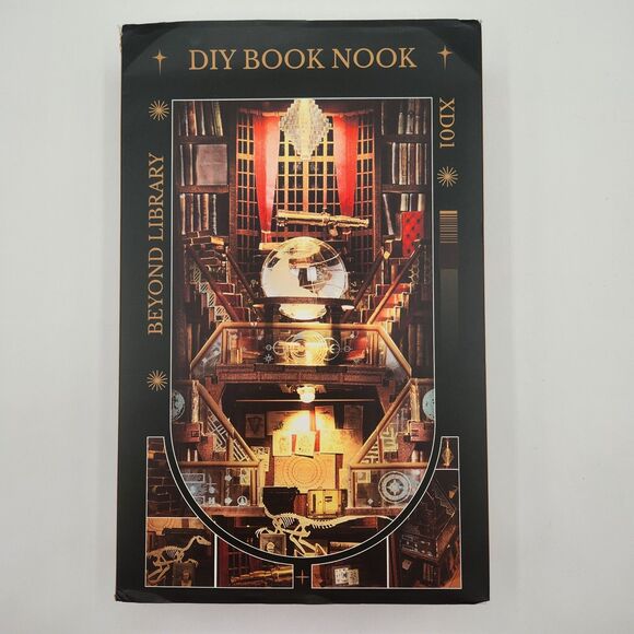 DIY Book Nook Kit XD01 Beyond Library 3D Shelf Display Model Lighted Open Box - Picture 1 of 16
